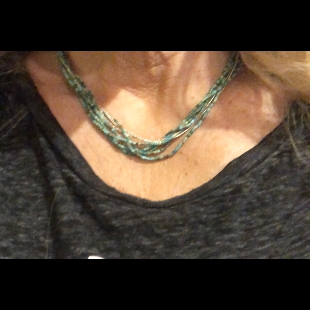 Vintage Silver Turquoise Necklace - Picture 6 of 6